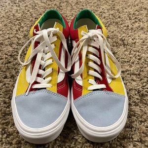 Multi colored old Skool vans